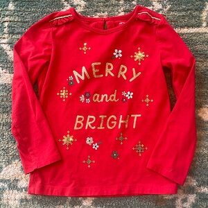 Carter’s Girls Christmas Merry and Bright Shirt 5T